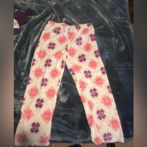 Like new pink fleece pj pants, size L